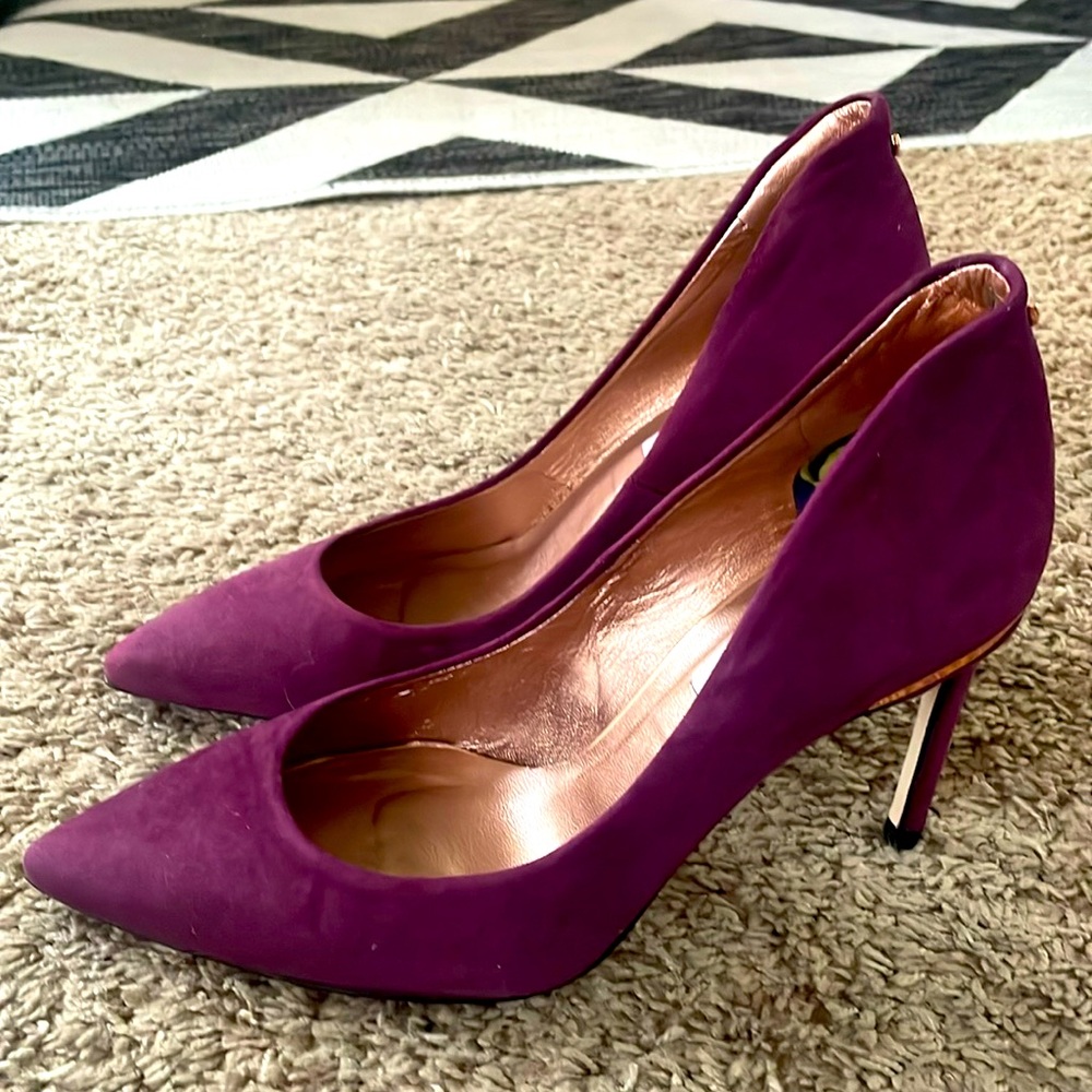 Ted Baker Women's Neevo 4 Suede Pointed Court Shoes - Dark Purple